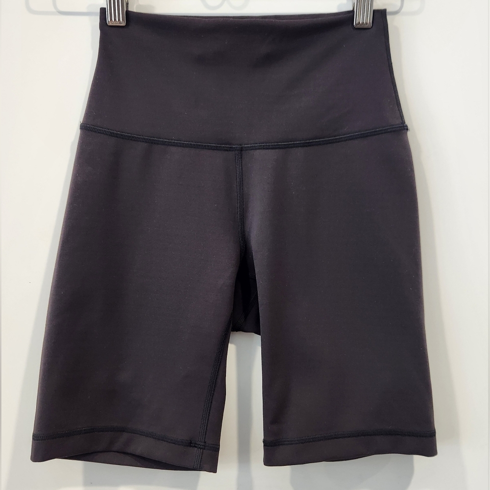 Lululemon Wunder Train Contour Fit High Rise Bike Short Long 8" Black W7BHBS